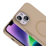 iPhone 13 Kılıf M-Safe Şarj Özellikli MKST Aris Silikon Kapak - Lila