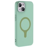 iPhone 13 Kılıf M-Safe Şarj Özellikli MKST Aris Silikon Kapak - Turkuaz