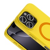 iPhone 16 Pro Kılıf MagSafe Şarj Özellikli Soft Mat Tasarım Aris Silikon Kapak