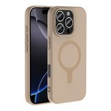 iPhone 16 Pro Max Kılıf M-Safe Şarj Özellikli MKST Aris Silikon Kapak - Açık Pembe