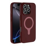 iPhone 16 Pro Max Kılıf M-Safe Şarj Özellikli MKST Aris Silikon Kapak - Mürdüm
