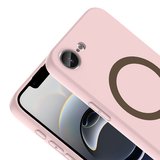 iPhone 17 Kılıf MagSafe Şarj Özellikli Soft Mat Tasarım Aris Silikon Kapak