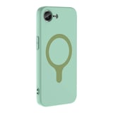 iPhone 16E Kılıf M-Safe Şarj Özellikli MKST Aris Silikon Kapak - Turkuaz