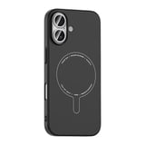 iPhone 16 Kılıf M-Safe Şarj Özellikli Kamera Korumalı MKST Elio Sert PC Kapak - Açık Pembe