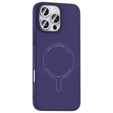 iPhone 16 Pro Kılıf M-Safe Şarj Özellikli Kamera Korumalı MKST Elio Sert PC Kapak - Derin Mor