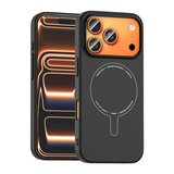 iPhone 17 Pro Kılıf M-Safe Şarj Özellikli Kamera Korumalı MKST Elio Sert PC Kapak - Açık Mavi