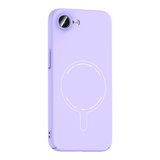 iPhone 16E Kılıf M-Safe Şarj Özellikli Kamera Korumalı MKST Elio Sert PC Kapak - Lila