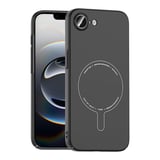 iPhone 16E Kılıf M-Safe Şarj Özellikli Kamera Korumalı MKST Elio Sert PC Kapak - Açık Mavi