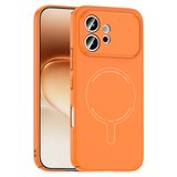 Honor 600 5G Kılıf M-Safe Şarj Özellikli Kamera Korumalı MKST Elio Sert PC Kapak - Turuncu