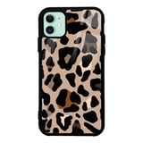 iPhone 11 Kılıf Kamera Korumalı Desenli Luxury Portrait Painting Lusi Kapak Kahve Leopar
