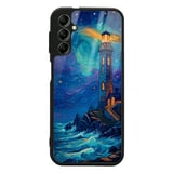 Galaxy A34 Kılıf Kamera Korumalı Desenli Luxury Portrait Painting Lusi Kapak Gold Fiyonk