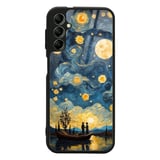 Galaxy A34 Kılıf Kamera Korumalı Desenli Luxury Portrait Painting Lusi Kapak Gold Fiyonk