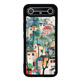 Tecno Spark Slim 5G Kılıf Kamera Korumalı Desenli Luxury Portrait Painting Lusi Kapak Gülen Yüzler