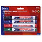 KRAF BEYAZ TAHTA KALEMİ DOLDURULABİLİR 770-4    4 LÜ SET