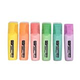 Kraf 335 Pastel Fosforlu Kalem Seti - 6 Renk