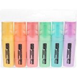 Kraf 335 Pastel Fosforlu Kalem Seti - 6 Renk