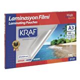 KRAF Laminasyon Filmi 100 Mikron A3 100'lü Paket