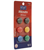 Kraf Yuvarlak Renkli Mıknatıs 20Mm 6Lı - 2 paket