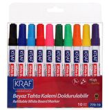 Kraf 770 Doldurulabilir Beyaz Tahta Kalemi 10'lu Set