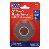 KRAF MONTAJ BANDI ÇİFT TARAFLI EXTRA GÜÇLÜ DIŞ MEKAN 19mm x 1,5m 2520G
