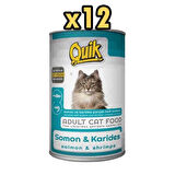 Quik Kedi Somon-Karidesli Kedi Konservesi 415Gr. X 12 Adet