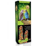 Gold Wings Premium Meyveli 2'Li Muhabbet Kuşu Kraker 