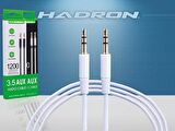Hadron HD-4308 3,5 mm Gold 1,1 mt Stereo Jacklı Kablo Beyaz