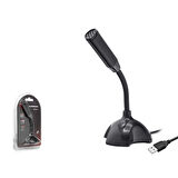 Hadron HDX2751 USB Kablolu Masaüstü Bilgisayar Mikrofonu - Siyah