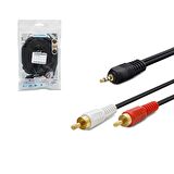 KABLO 2RCA AUX 3.5MM 1.5MT GOLD HADRON HDX-1024
