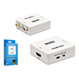 Hadron HDX1281 Hdmı to Av Çevirici Adaptör M/M Beyaz