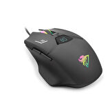 Hadron G400 1600dpi Gökkuşağı Ledli Ekranlı Bluetooth + 2.4GHz Type-C Şarjlı Kablosuz Oyuncu Mouse - Siyah