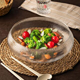 Porsima 4306 El Yapımı Büyük Boy Kendinden Kaşıklı Cam Salata Kasesi Şeffaf 24cm