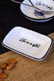Tabak Evi Motto Gift Kayık Tabak Tekli 14x10x2cm