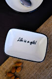 Tabak Evi Motto Gift Kayık Tabak Tekli 14x10x2cm