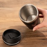 Porsima 05673 Paslanmaz Çelik Sporcu Termos Bardak Matara Siyah 350Ml