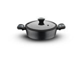 Diamond 24 Cm Yanmaz Yapışmaz Elmas Basık Tencere