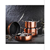 Brioni Copperfield 22 cm Derin İndüksiyon Tencere CPF-131