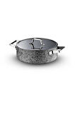 BRİONİ STONE-H ÇİZİLMEZ YANMAZ YAPIŞMAZ İNDÜKSİYONLU 32 CM BASIK TENCERE 