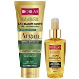 Bioblas Argan Yağlı Saç Bakım Kremi 250 ml + Bioblas Argan Saç Bakım Yağı 100 ml