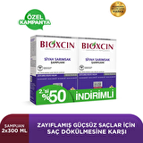 Bioxcin Zayıf Saçlar İçin Dökülme Karşıtı Siyah Sarımsaklı Şampuan 2x300 ml