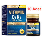 Nutraxin Vitamin D3K2 1000 Iu 120 Tablet 10 Adet