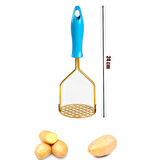 Porsima Patates Ezici Paslanmaz Metal Patates Ezici Püre Yapıcı Renkli Patates Ezeceği 24cm - Mavi