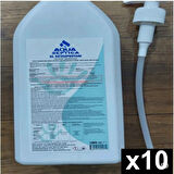 Aqua El ve Cilt Dezenfektanı 1 Litre 10 Adet