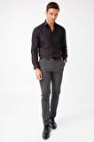 ERKEK SİYAH SLIM FIT / DAR KALIP EASY IRON ( KOLAY ÜTÜ ) BASIC GÖMLEK