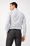ERKEK A.GRİ SLIM FIT / DAR KALIP EASY IRON ( KOLAY ÜTÜ ) BASIC GÖMLEK