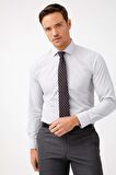 ERKEK A.GRİ SLIM FIT / DAR KALIP EASY IRON ( KOLAY ÜTÜ ) BASIC GÖMLEK