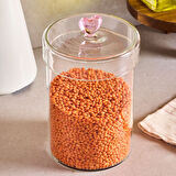 Perotti Hearts Borosilikat Cam Kavanoz 950 ml 10x15 cm