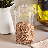 Perotti Hearts Borosilikat Cam Kavanoz 1150 ml 10x18 cm