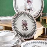Perotti Antique Altın yaldızlı Stoneware Yemek Takımı 27 Parça 6 Kişilik Yemek Seti