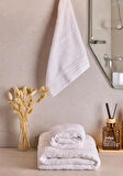 Towy White 100% Pamuk 3'lü Banyo Havlusu Seti